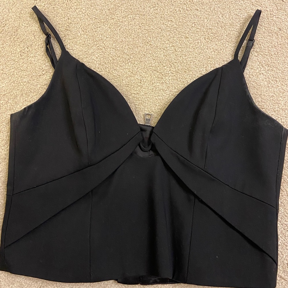 Bardot black corset top